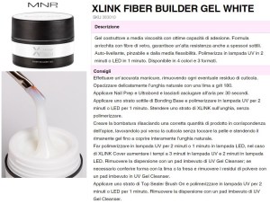XLINK FIBER BUILDER GEL WHITE 10 GRAMMI